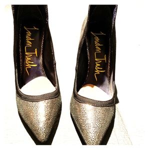 Gun metal high heel pumps